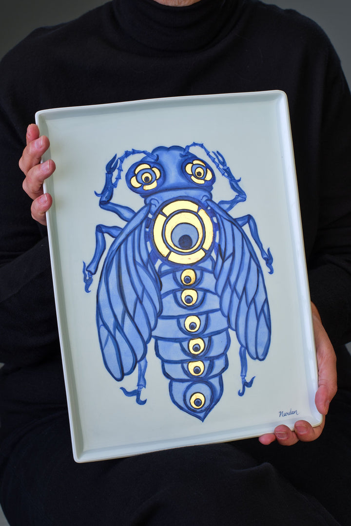 Rectangular Serving Plate with Sufi Bees