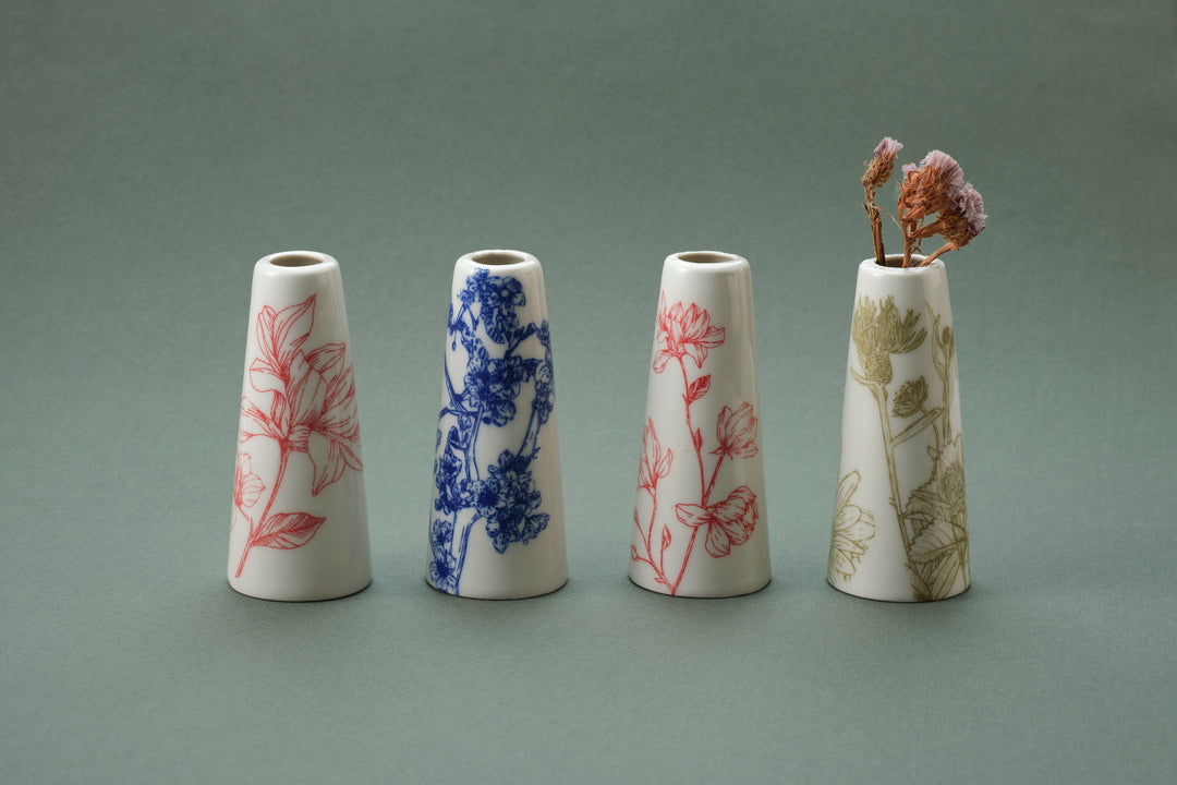 Lace Printed Petite Bloom Vase
