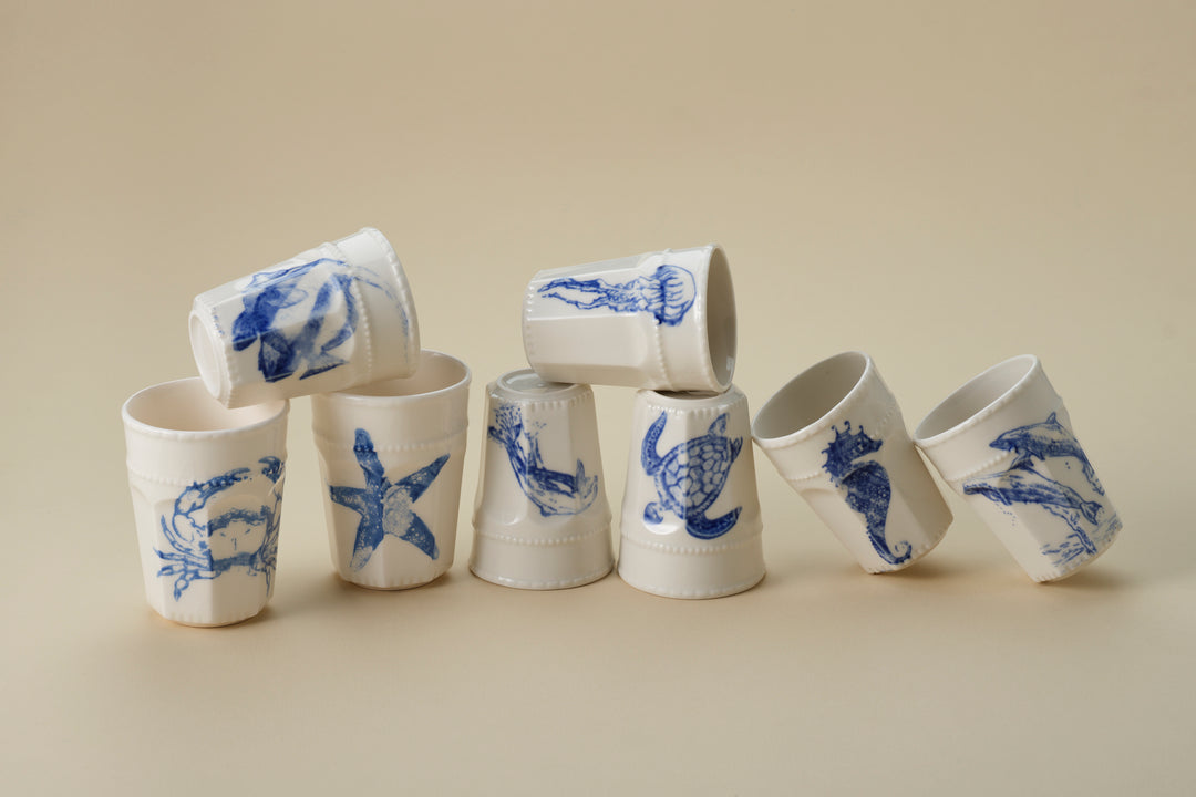 Sealife Latte Cup in Blue