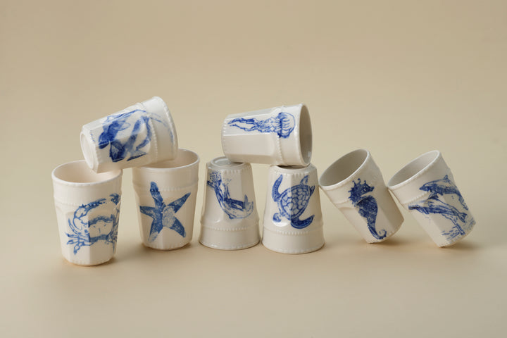 Sealife Latte Cup in Blue