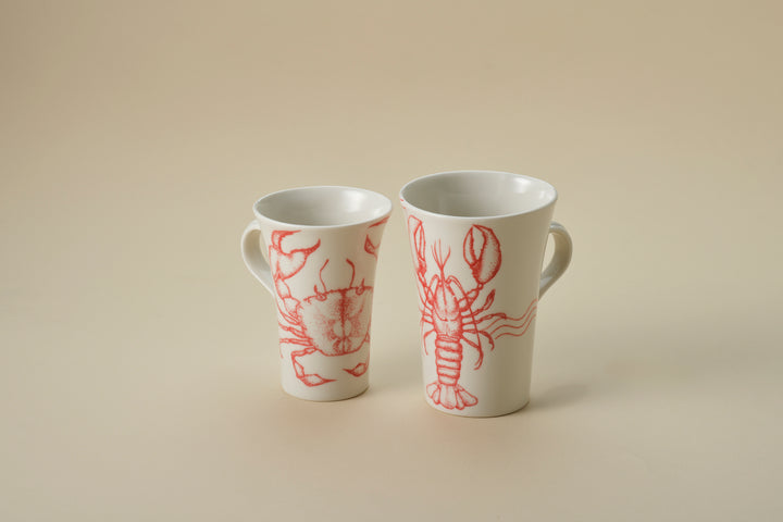 Sealife Tall Mug with Handle in Red