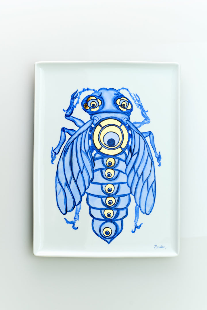 Rectangular Serving Plate with Sufi Bees