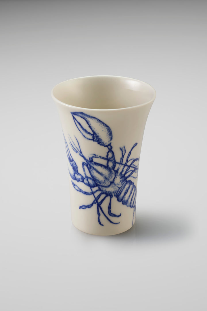 Sealife Latte Mug with Handle in Blue